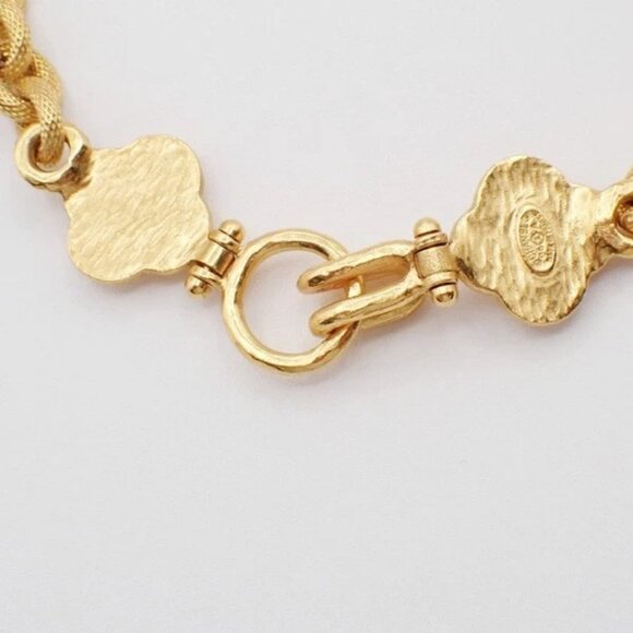 CHANEL CC Logos Chain Long Necklace Pendant 96A Gold France Vintage 41RL486
